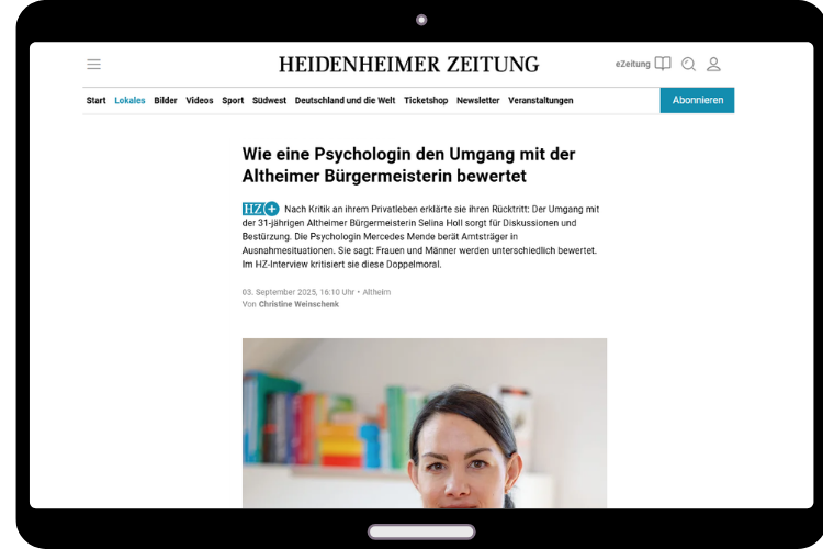 20251006 Mercedes Mende in der Heidenheimer Zeitung