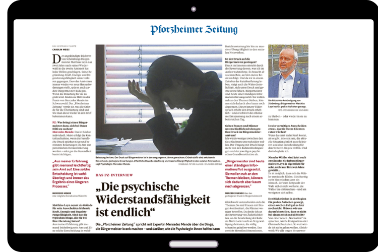 20251115 Mercedes Mende in der Pforzheimer Zeitung