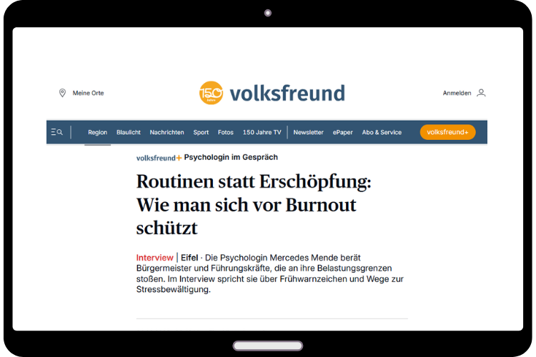 Mercedes Mende im Interview zu Burnout und Erschöpfung im Amt als ehrenamtlicher Bürgermeister