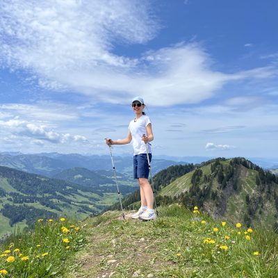 Mercedes Mende auf Berg
